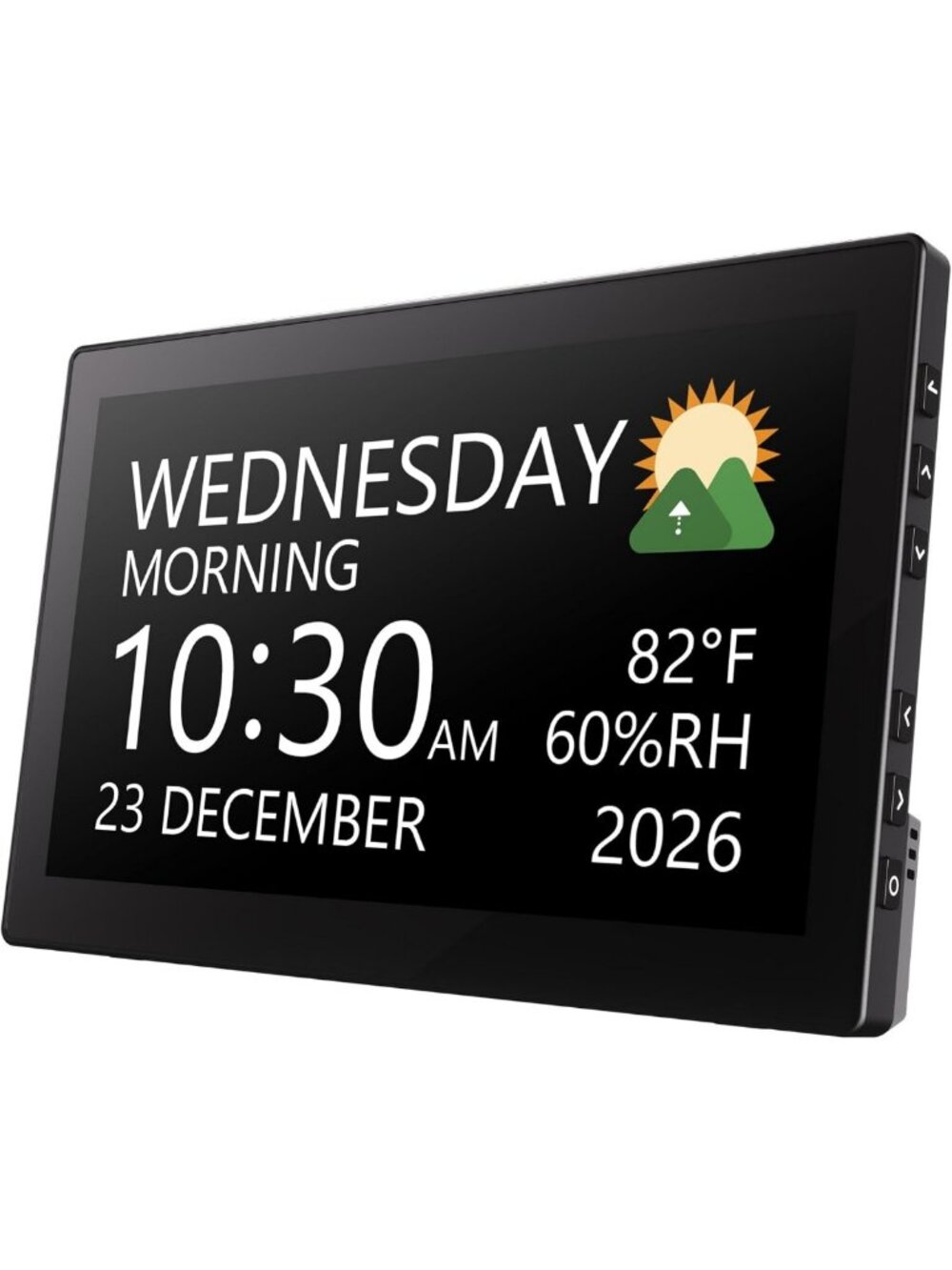 Large Digital Clock with 10.1" Display, 20 Alarms & Reminders, Auto Dimming